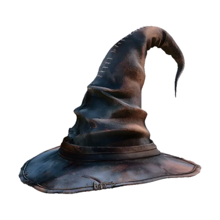 Dusty Witch Hat 3D model, vytvořený pomocí AI