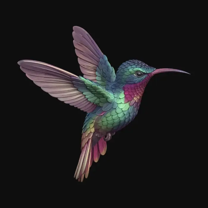 3D model for Prismatic Hummingbird