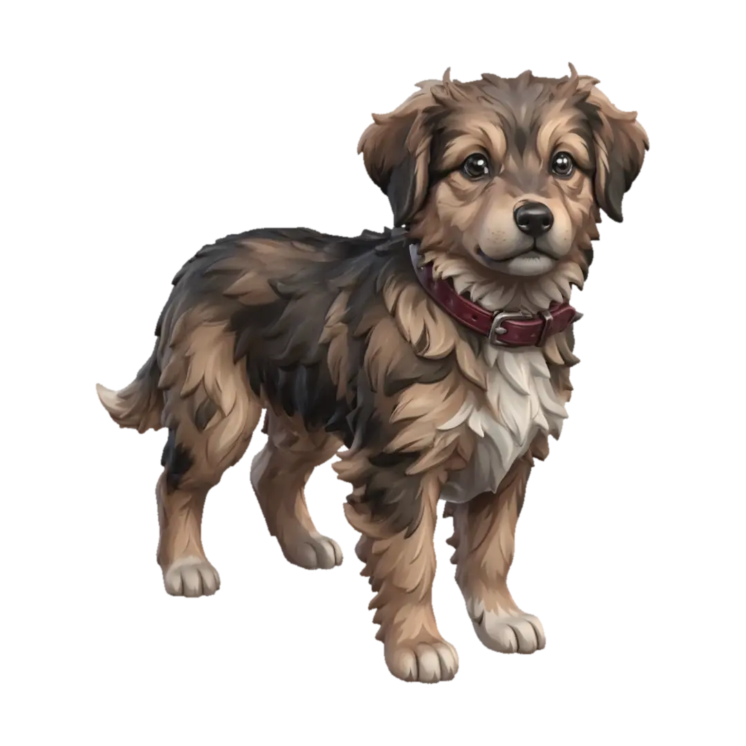 Modello 3D Patchwork Pup - Cute, generato dall’IA