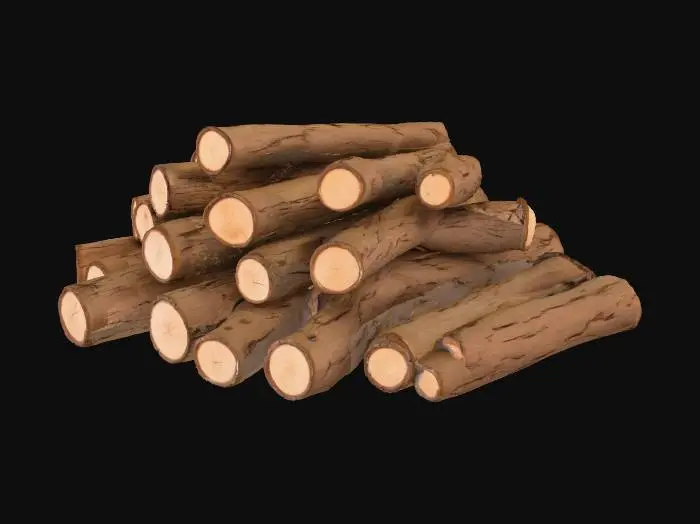 3D model for A pile of small wooden logs