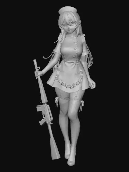 3D model for Nurse with a Rifle