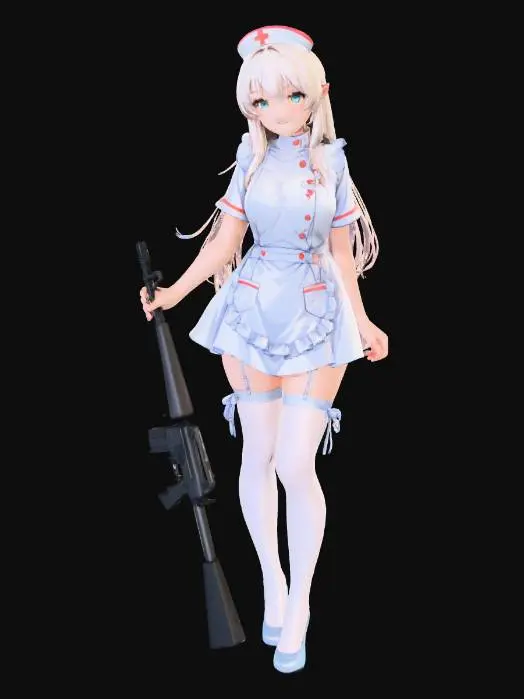 3D model for Nurse with a Rifle