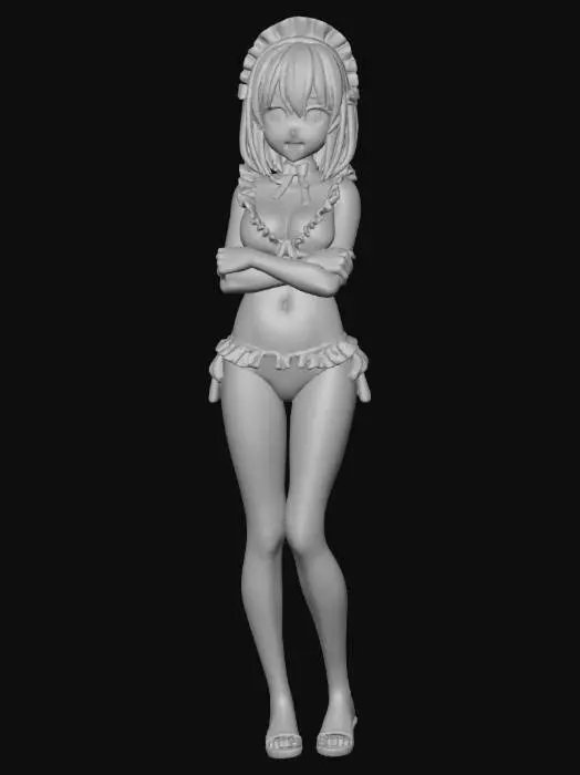 3D model for Maid in Black and White