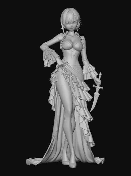 3D model for Enigmatic Scarlet Dancer