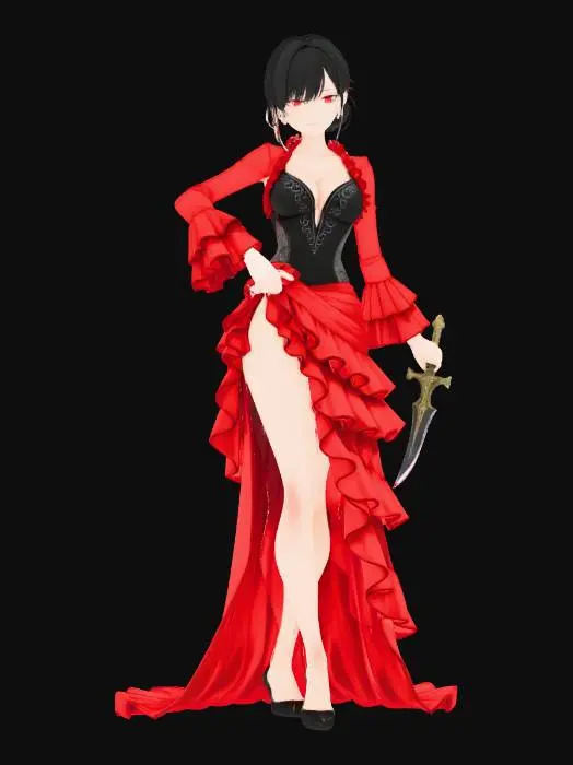 3D model for Enigmatic Scarlet Dancer