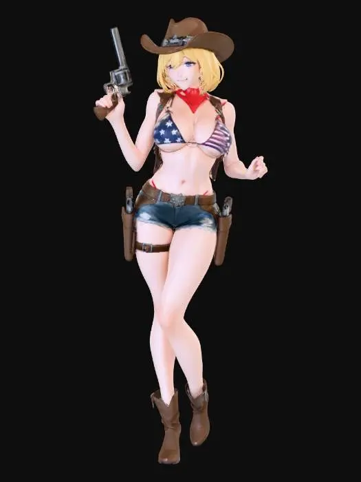 3D model for Cowgirl Heroine