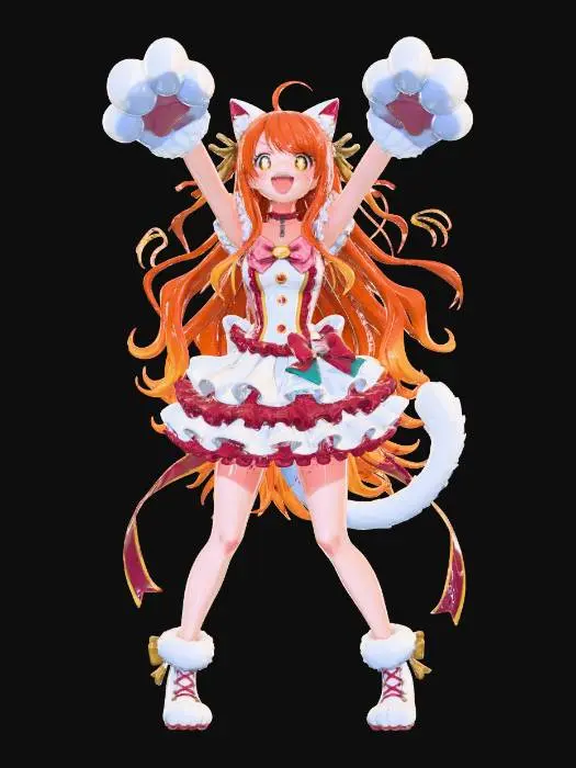 3D model for Anime Catgirl Celebration