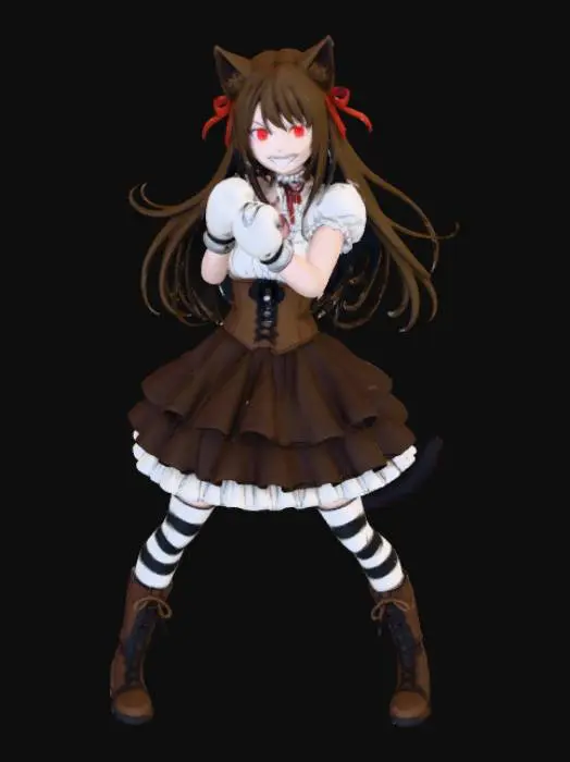 3D model for Cat-Eared Fighter