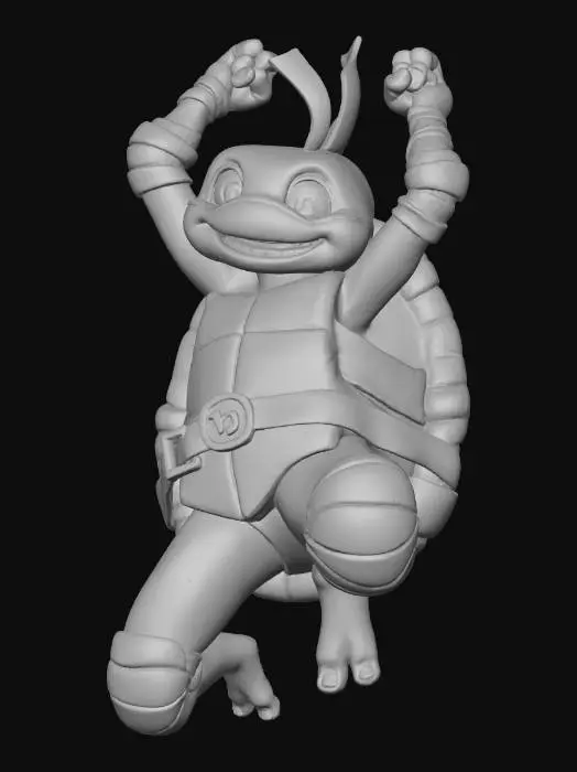 3D model for Excited Turtle Hero