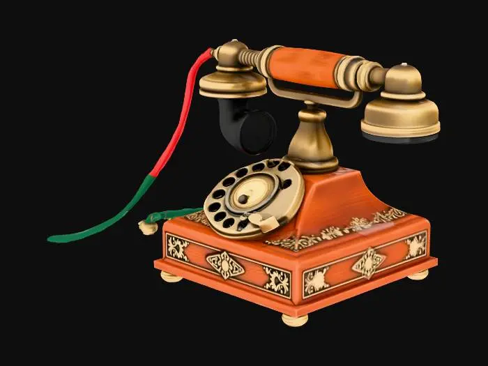 3D model for 앤티크 복고풍 전화