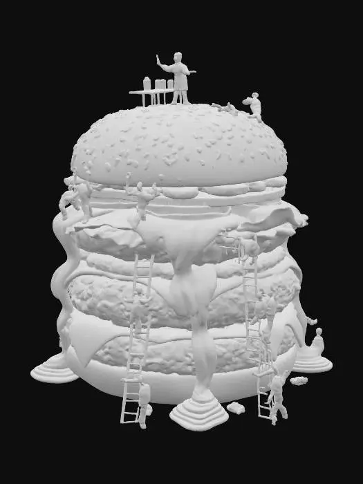3D model for Burger Builders