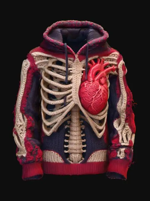 3D model for Anatomical Hoodie