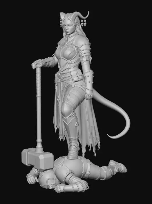 3D model for Tiefling Commander