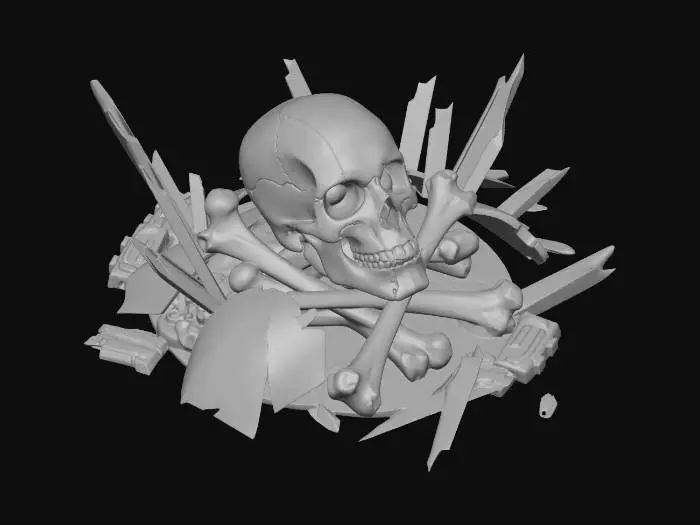 3D model for Crimson Skull of the Wreckage