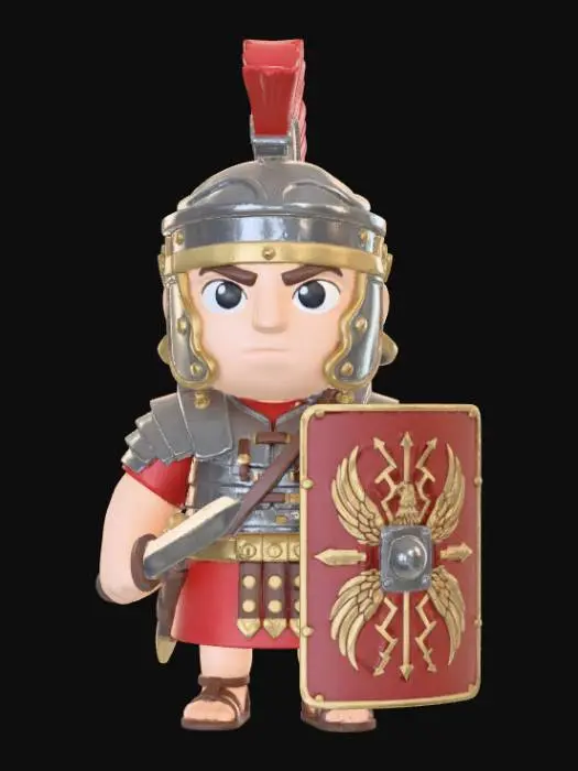 3D model for Tiny Roman Warrior