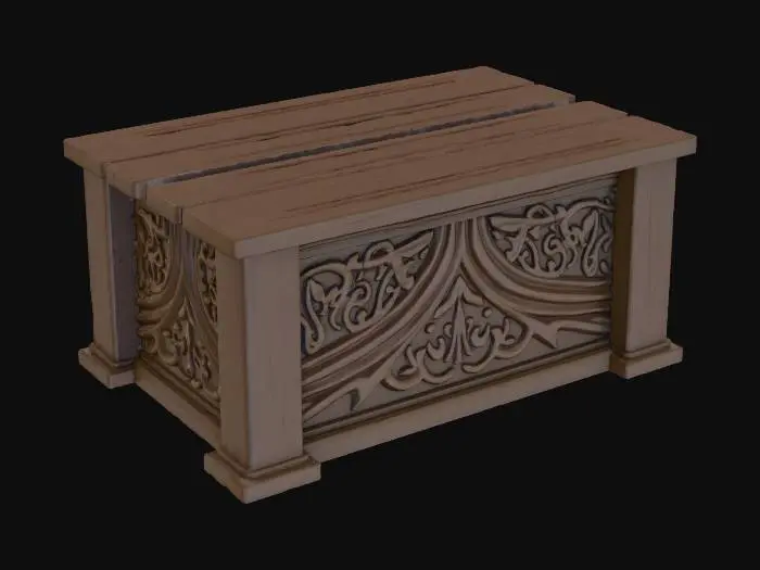 3D model for Ornate Wooden Chest