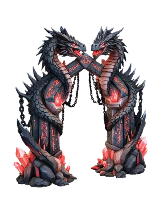 Dragon Gate 由 DippeR — 使用 Meshy AI 3D 生成器製作，免費下載 FBX OBJ GLB STL