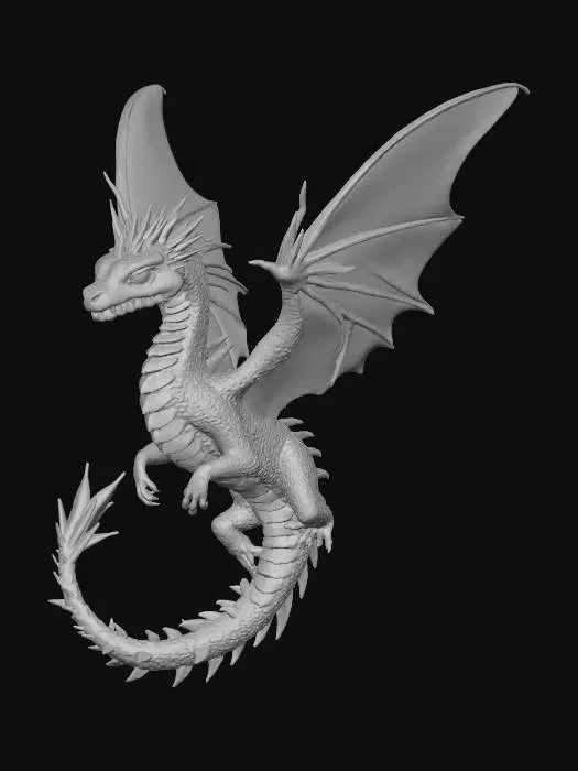 3D model for Long_Snake_dragon_wit_1027150431_generate