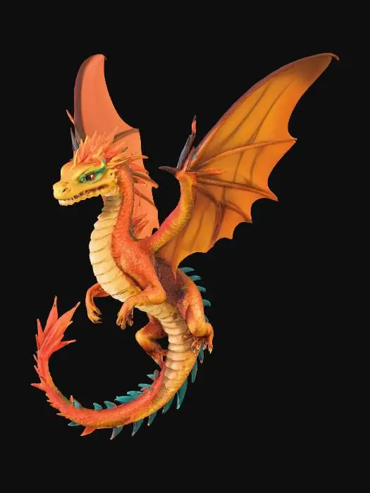 3D model for Long_Snake_dragon_wit_1027150431_generate