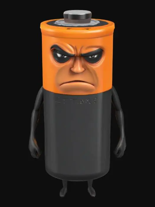 3D model for Grumpy Battery