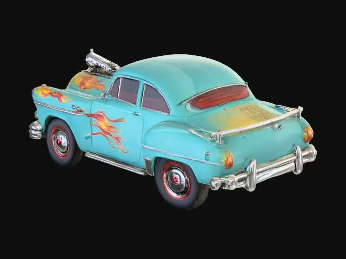 3D model for Turbo Flame Retrocar