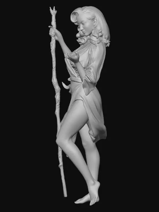 3D model for White-Robed Amazonia cleric