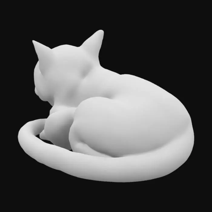 3D model for sleeping cat
