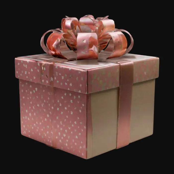 3D model for box regalo con fiocco