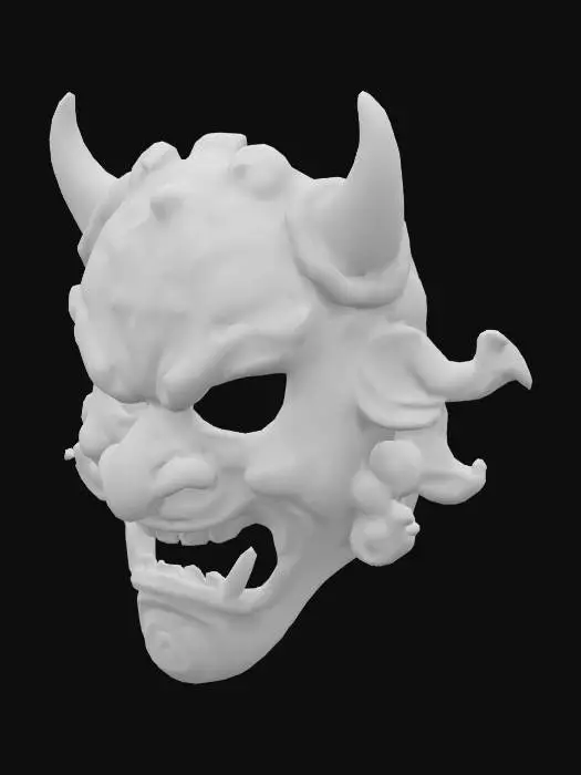 3D model for japanese style omi mask