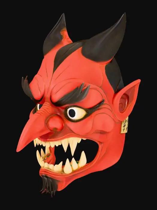 3D model for japanese style tengu yokai mask