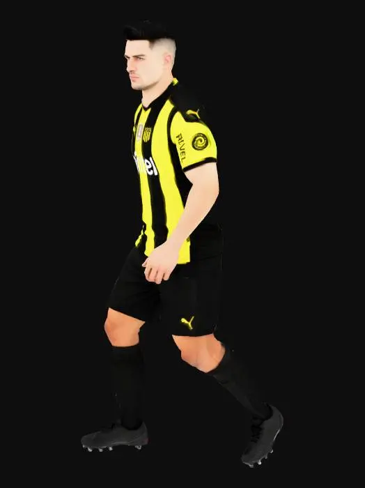 3D model for paul fernandez jugador de penarol, en figura modo real