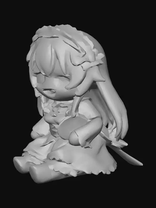 3D model for Plush Character Maid.