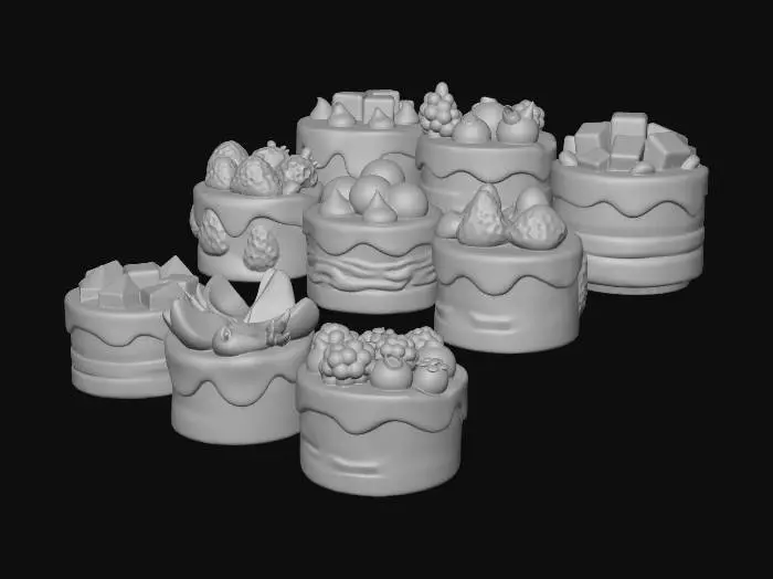 3D model for Fruit Delight Cakes