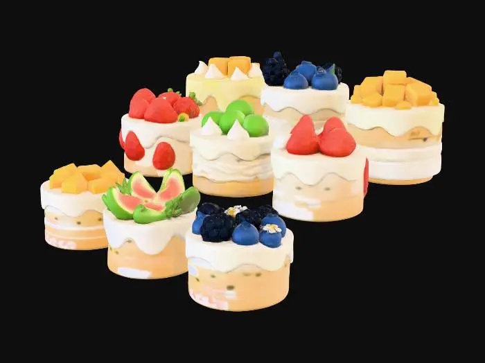 3D model for Fruit Delight Cakes