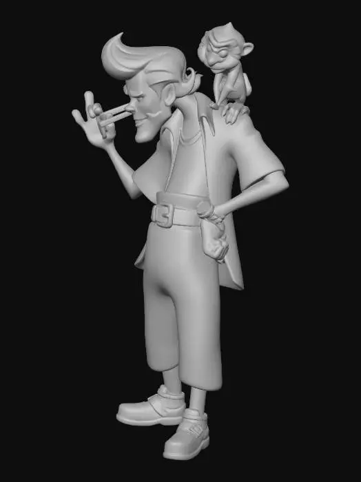3D model for Detective Style with Monkey