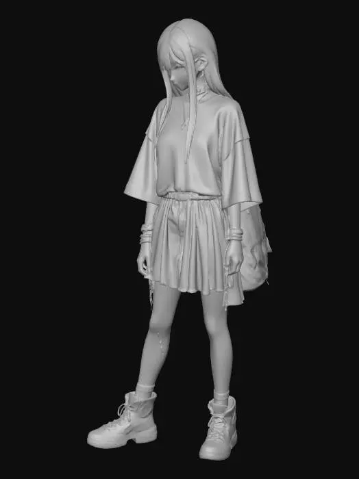 3D model for Gothic Street Style