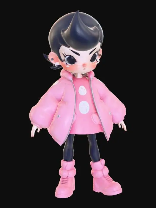 3D model for Bubblegum Style