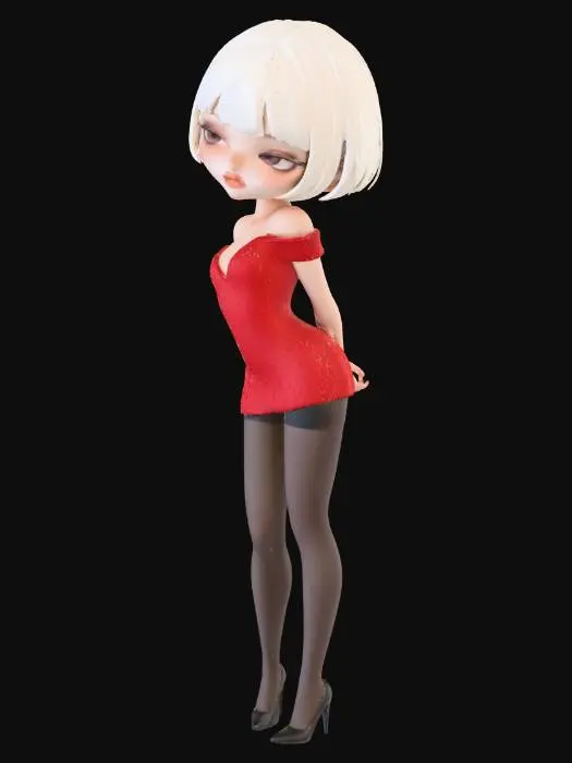 3D model for Elegance in Red