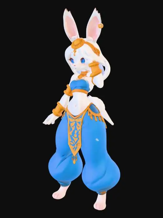 3D model for Azure Hare of the Golden Veil