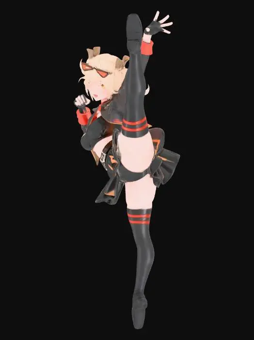3D model for Crimson Kick in Black and Orange