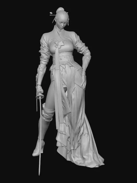 3D model for Silkbound Samurai