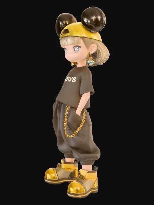 3D model for Kaws in Orange