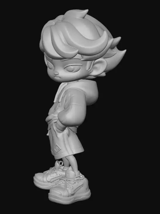 3D model for Colorful Kid in Hoodie