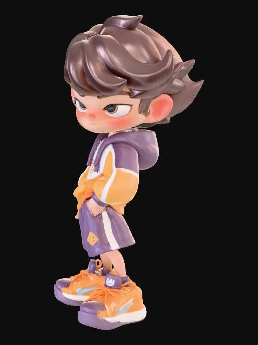 3D model for Colorful Kid in Hoodie