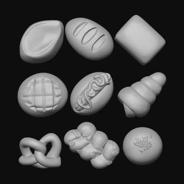 3D model for Assortment of Breads