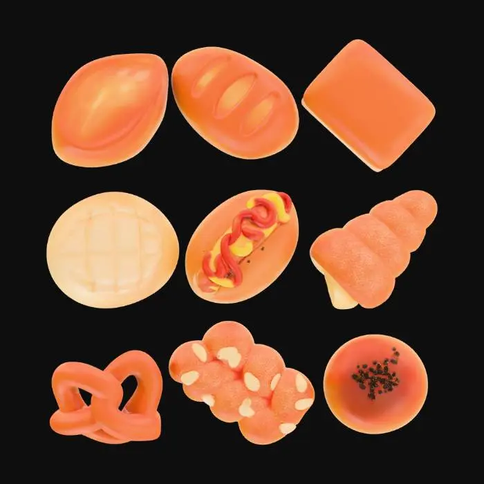 3D model for Assortment of Breads