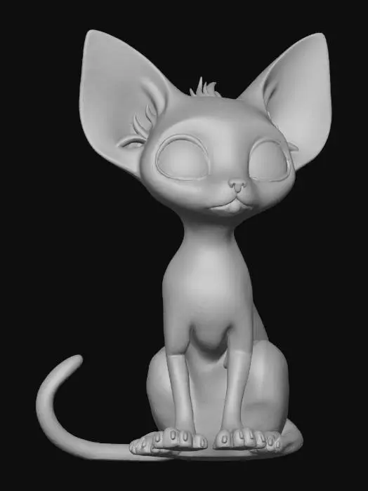 3D model for 一只可爱的无毛猫