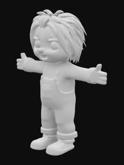 3D model for The Iconic Chucky from the Horror films. He is in his original form as the Good Guy Doll. He is damaged with stitching on his face. He is standing in a T-Pose.