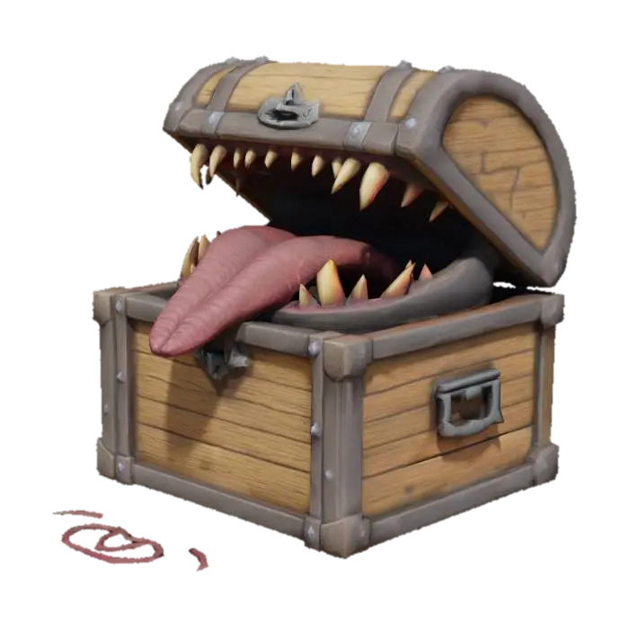 Dungeon Mimic por mrww121 — miniatura de DnD personalizada criada com o Meshy AI