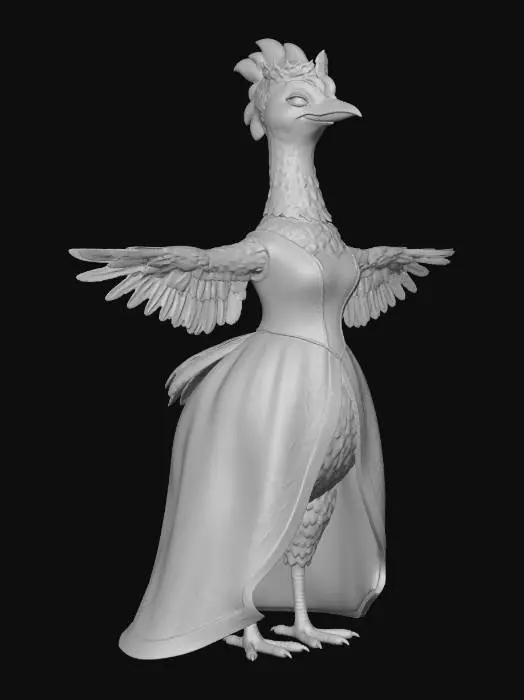 3D model for Queen of the Coop